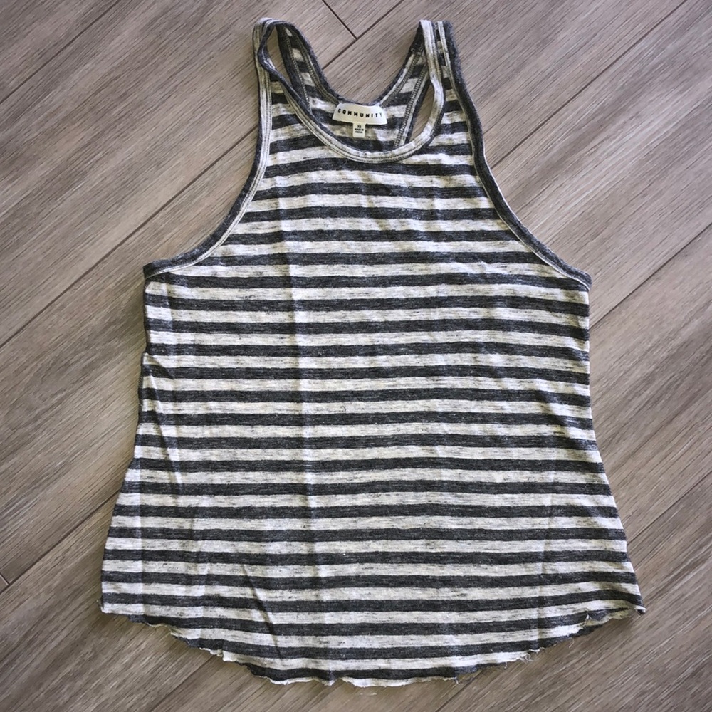 Community cute stripped tank top